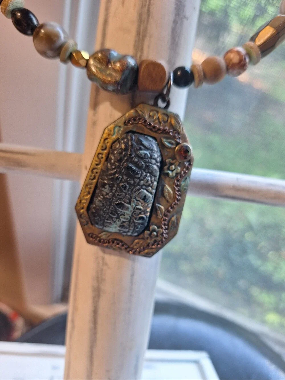 3 Bundle Cuff Style Necklaces with Seahorse Bohemian Coastal Beachy Pendants